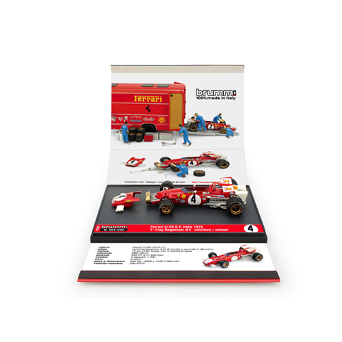 FERRARI 312B C.REGAZZONI 1970 N.4 WINNER ITALY GP 1:43 Brumm Formula 1 Modellino