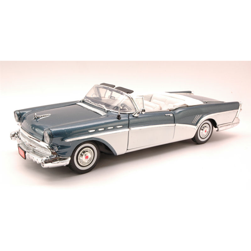 BUICK ROADMASTER 1957 METALLIC BLUE/WHITE 1:18 MotorMax Auto Stradali Modellino