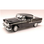 CHEVY BEL AIR 1955 BLACK 1:18 MotorMax Auto Stradali Die Cast Modellino