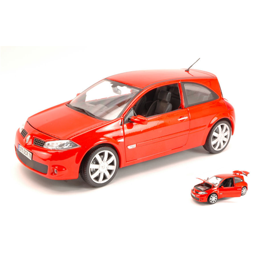 RENAULT MEGANE SPORT RS 2003 RED 1:18 Burago Auto Stradali Modellino
