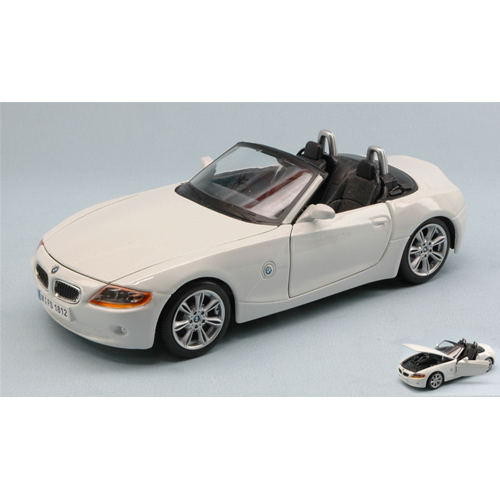 BMW Z4 2002 WHITE 1:24 Burago Auto Stradali Modellino