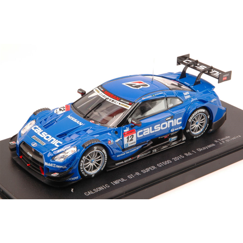 NISSAN GT-R N.12 7th OKAYAMA 2015 SUPER GT500 YASUDA-OLIVEIRA 1:43 Ebbro Auto Competizione Modellino