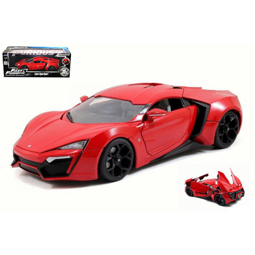 LYKAN HYPERSPORT 2014  RED  FAST & FURIOUS 7 1:18 Jada Toys Movie Modellino