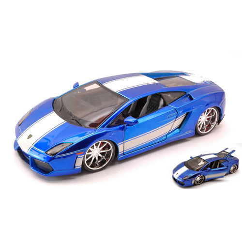 LAMBORGHINI GALLARDO LP-560-4 2008 BLUE METALLIC 1:24 Maisto Tuning Modellino