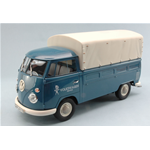 VW T1 FLATBED PLATFORM TRAILER 1964 COVER REMOVABLE LIGHT BLUE 1:18 Premium Classixx Veicoli Commerciali Modellino