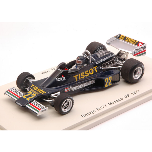 ENSIGN N177 J.ICKX 1977 N.22 10th MONACO GP 1:43 Spark Model Formula 1 Modellino