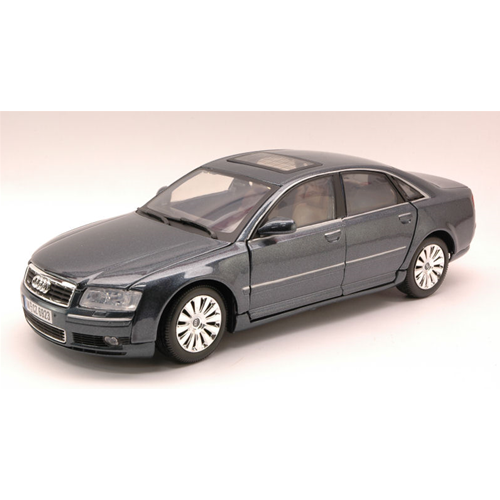 AUDI A8 2004 NIGHT BLUE METALLIC 1:18 MotorMax Auto Stradali Modellino