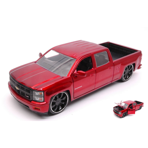CHEVY SILVERADO 2014 METALLIC RED 1:24 Jada Toys Tuning Modellino