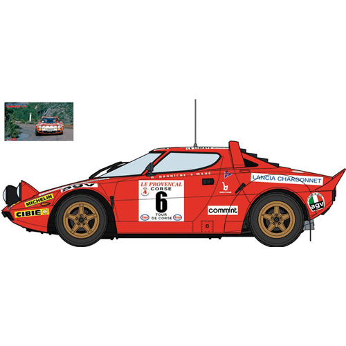 LANCIA STRATOS HF 6 WINNER TOUR DE CORSE 1975 B.DARNICHE KIT 1:24 Hasegawa Kit Auto Modellino