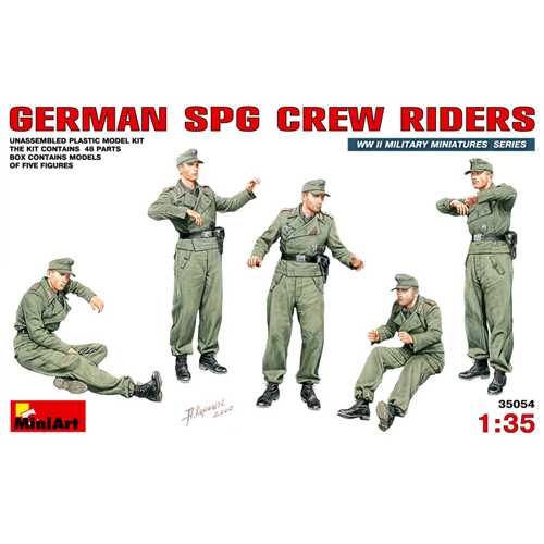 GERMAN SPG CREW RIDERS KIT 1:35 Miniart Kit Figure Militari Modellino