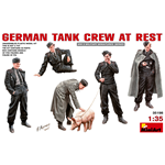 GERMAN TANK CREW AT REST KIT 1:35 Miniart Kit Figure Militari Die Cast Modellino