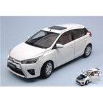 TOYOTA YARIS L 2014 WHITE 1:18 Paudi Model Auto Stradali Modellino