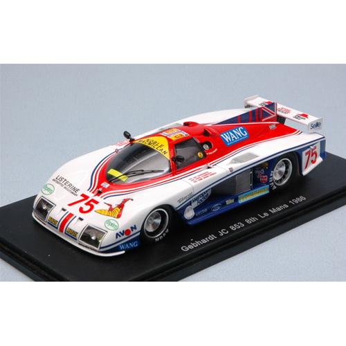 GEBHARDT JC 843 N.75 8th LE MANS 1986 I.HARROWER-E.CLEMENTS-T.DODD NOBLE 1:43 Spark Model Auto Competizione Modellino