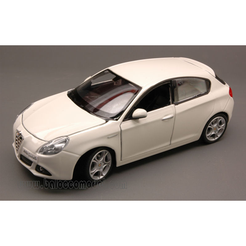 ALFA ROMEO GIULIETTA 2009 WHITE 1:24 Burago Auto Stradali Modellino