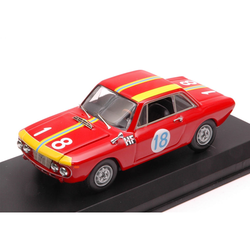 LANCIA FULVIA 1300 HF N.18 11th (WINN.CLASS) TARGA FLORIO 1966 CELLA-MARZI 1:43 Best Model Auto Competizione Modellino