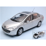 PEUGEOT 307 2006 SILVER 1:18 Paudi Model Auto Stradali Modellino