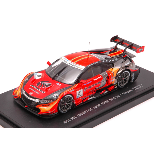 HONDA NSX N.8 4th SUPER GT500 OKAYAMA 2015 K.MATSUURA-T.NOJIRI 1:43 Ebbro Auto Competizione Modellino
