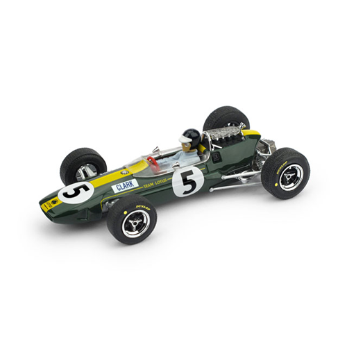 LOTUS 33 J.CLARK 1965 N.5 WINNER INGHILTERRA GP + PILOTA 1:43 Brumm Formula 1 Modellino