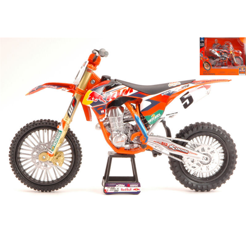 KTM 450 SX-F N.5 RED BULL FACTORY RACING 2014 RYAN DUNGEY 1:10 New Ray Moto Modellino