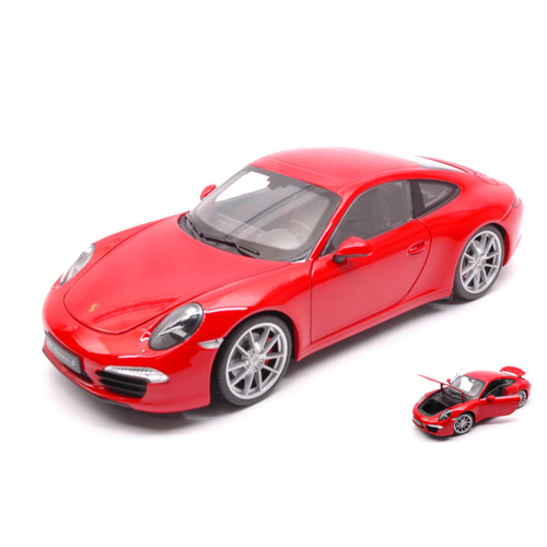 PORSCHE 911 (991) CARRERA S 2011 RED 1:18 Welly Auto Stradali Modellino