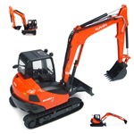 ESCAVATORE KUBOTA KX080-4 E.U.VERSION 1:24 Universal Hobbies Mezzi Industriali Modellino