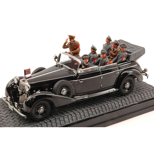 MERCEDES 770K CABRIO + HIT. + 6 UFFICIALI 1:43 Miniminiera Personaggi Storici Miniminiera Personaggi Storici Modellino