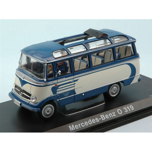 MERCEDES BUS O 319 WITH DRIVER1960 CREAM/BLUE 1:43 Schuco Autobus Modellino