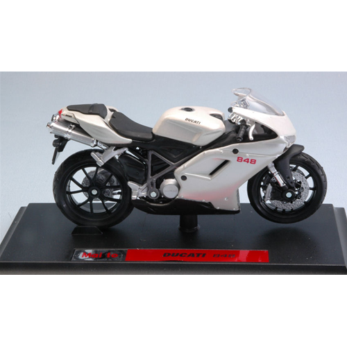DUCATI 848 2008 WHITE 1:18 Maisto Moto Modellino