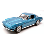 CHEVROLET CORVETTE 1965 METALLIC LIGHT BLUE 1:18 Maisto Auto Stradali Die Cast Modellino