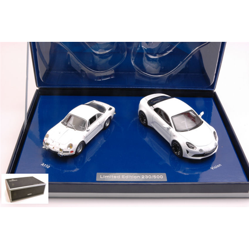 COFFRET ALPINE A110 & VISION 2016 (2 CARS) LIMITED PCS 500 1:43 Norev Auto Stradali Modellino