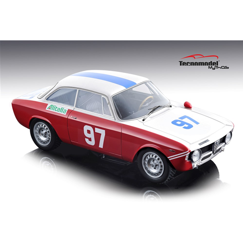 ALFA ROMEO GIULIA 1600 GTA N.97 16th TARGA FLORIO 1971 G.RIZZO-S.ALONGI 1:18 Tecnomodel Auto Competizione Modellino
