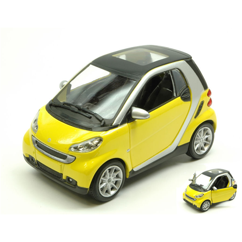 SMART FORTWO II SERIE 2007 YELLOW 1:24 New Ray Auto Stradali Modellino