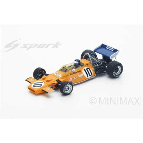 MC LAREN M19A P.GETHIN 1971 N.10 9th FRENCH GP 1:43 Spark Model Formula 1 Modellino