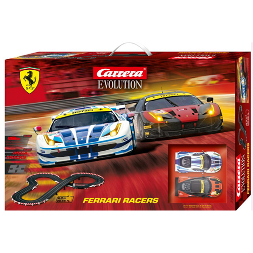 PISTA FERRARI RACERS WITH 2 AUTO (Mt 6,3) Carrera Slot Modellino