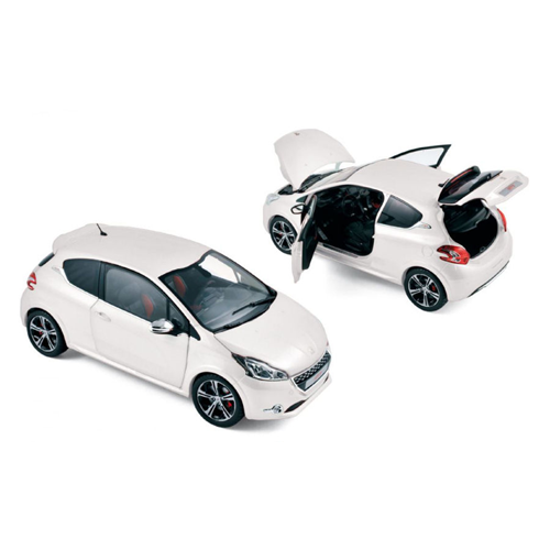 PEUGEOT 208 GTI 2013 PEARL WHITE 1:18 Norev Auto Stradali Modellino