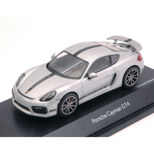 PORSCHE CAYMAN GT4 2016 SILVER 1:43 Schuco Auto Stradali Modellino