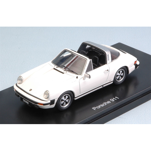 PORSCHE 911 TARGA 1975 WHITE 1:43 Schuco Auto Stradali Modellino