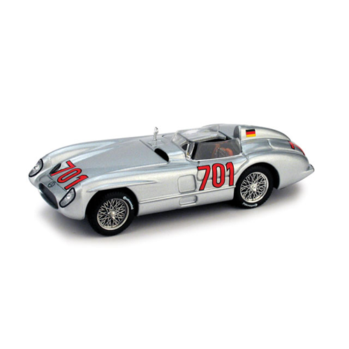 MERCEDES 300 SLR N.701 ACCIDENT MILLE MIGLIA 1955 K.KLING 1:43 Brumm Auto Competizione Modellino