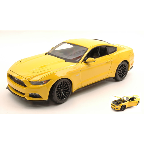 FORD MUSTANG GT 2015 YELLOW 1:18 Maisto Auto Stradali Modellino