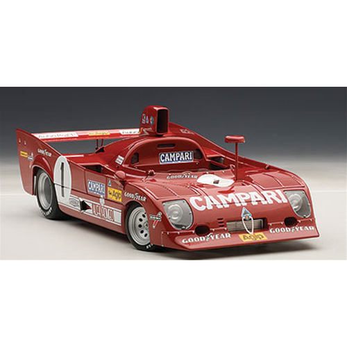 ALFA ROMEO 33 TT 12 N.1 WINNER 1000 KM NURBURGRING 1975 MERZARIO-LAFITTE 1:18 AutoArt Auto Competizione Modellino