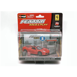 FERRARI F16M SPIDER RED IN BLISTER CON ACCESSORI 1:43 Burago Auto Stradali Modellino