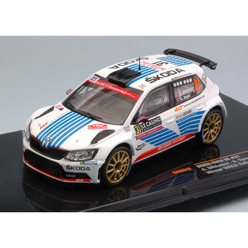SKODA FABIA R5 N.31 7th MONTE CARLO 2017 A.MIKKELSEN-A.JAEGER 1:43 Ixo Model Auto Rally Modellino