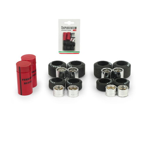 SET PNEUMATICI SLICK CON CERCHI ANT.+ POST. Brumm Art.Vari Modellino