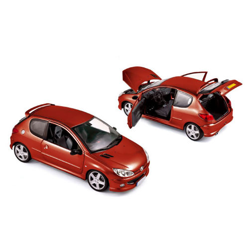 PEUGEOT 206 RC 2003 RED 1:18 Norev Auto Stradali Modellino