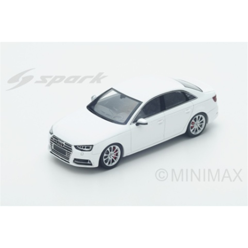 AUDI S4 2016 WHITE 1:43 Spark Model Auto Stradali Modellino