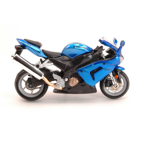 KAWASAKI NINJA ZX-10R BLUE 1:18 Burago Moto Modellino