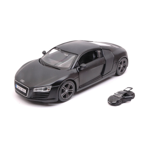 AUDI R8 MATT 2007 BLACK 1:24 Maisto Auto Stradali Modellino