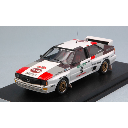 AUDI QUATTRO N.6 RETIRED RALLY OF PORTUGAL 1983 BLOMQVIST-CEDERBERG 1:43 Trofeu Auto Rally Modellino