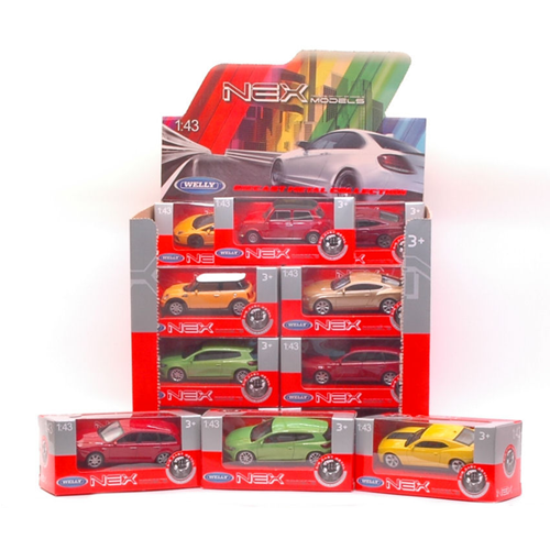 AUTO STRADALI (12 Assortite)  1:43 Welly Auto Stradali Modellino