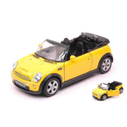 MINI COOPER S 2016 CABRIO YELLOW cm 11 Welly Auto Stradali Modellino